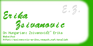 erika zsivanovic business card